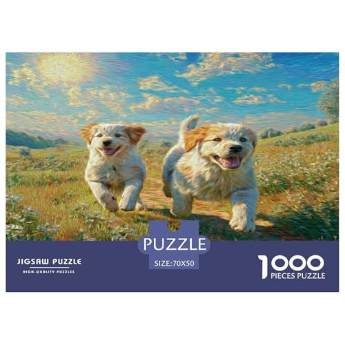 Haustierhund Puzzle 1000 Teile Schwer Puzzle Spielzeug Lernspiel Impossible Herausforderungsspielzeug Für Erwachsene Und Kinder Ab 14 Jahren 70x50cm/1000pcs von WKASLDNS