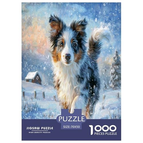 Haustierhund Puzzle 1000-teilige Schwer Puzzle Spielzeug Lernspiel Impossible Herausforderung Spielzeug Für Erwachsene Und Kinder Ab 12 Jahren 70x50cm/1000pcs von WKASLDNS