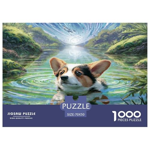 Haustierhund Puzzle 1000-teilige Schwer Puzzle Spielzeug Lernspiel Impossible Herausforderungsspielzeug Für Erwachsene Und Kinder Ab 12 Jahren 70x50cm/1000pcs von WKASLDNS