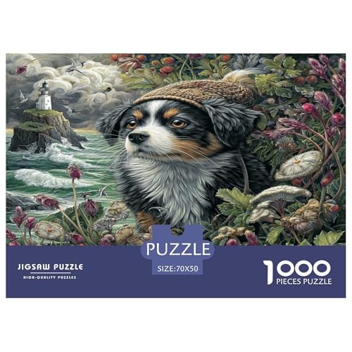 Haustierhund Puzzle 1000-teilige Schwer Puzzle Spielzeug Lernspiel Impossible Herausforderungsspielzeug Für Erwachsene Und Kinder Ab 12 Jahren 70x50cm/1000pcs von WKASLDNS