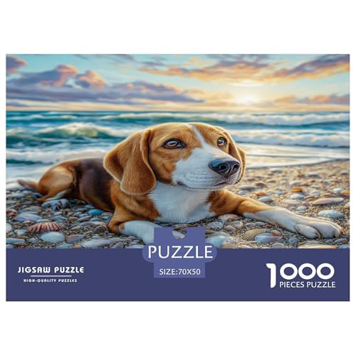 Haustierhund Puzzle 1000-teilige Schwer Puzzle Spielzeug Lernspiel Impossible Herausforderungsspielzeug Für Erwachsene Und Kinder Ab 14 Jahren 70x50cm/1000pcs von WKASLDNS