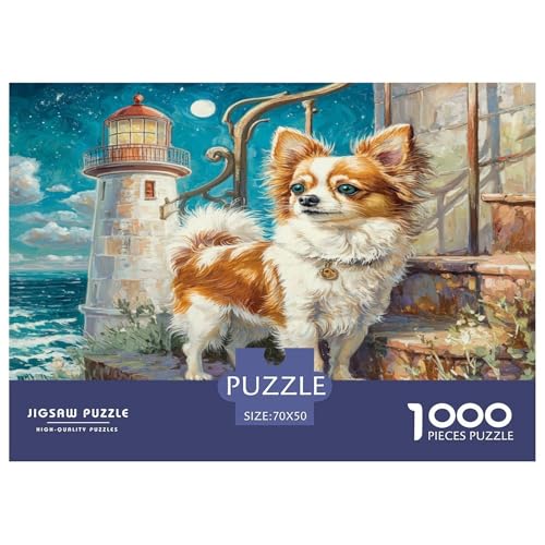 Haustierhund Puzzle 1000-teilige Schwer Puzzle Spielzeug Lernspiel Impossible Herausforderungsspielzeug Für Erwachsene Und Kinder Ab 14 Jahren 70x50cm/1000pcs von WKASLDNS