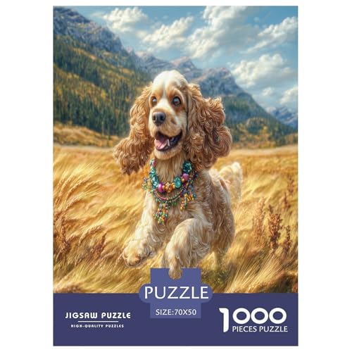 Haustierhund Puzzle 1000-teilige Schwer Puzzle Spielzeug Pädagogisches Spiel Impossible Herausforderungsspielzeug Für Erwachsene Und Kinder Ab 12 Jahren 70x50cm/1000pcs von WKASLDNS