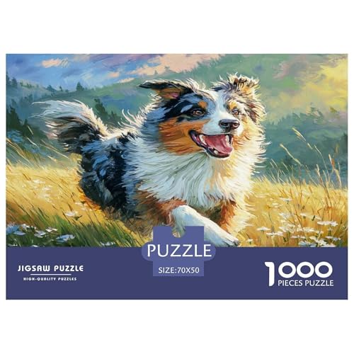 Haustierhund Puzzle 1000-teilige Schwer Puzzle Spielzeug Pädagogisches Spiel Impossible Herausforderungsspielzeug Für Erwachsene Und Kinder Ab 14 Jahren 70x50cm/1000pcs von WKASLDNS