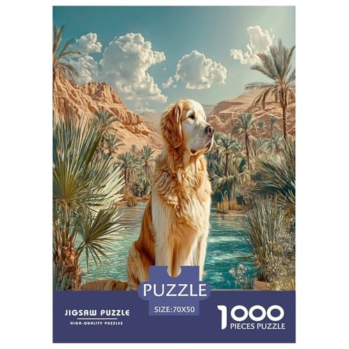 Haustierhund Puzzles 1000 Teile Schwer Puzzle Spielzeug Lernspiel Impossible Herausforderung Spielzeug Für Erwachsene Und Kinder Ab 14 Jahren 70x50cm/1000pcs von WKASLDNS