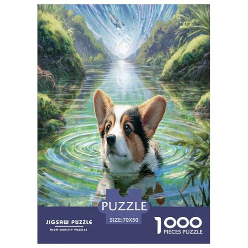 Haustierhund Puzzles 1000 Teile Schwer Puzzle Spielzeug Lernspiel Impossible Herausforderungsspielzeug Für Erwachsene Und Kinder Ab 12 Jahren 70x50cm/1000pcs von WKASLDNS