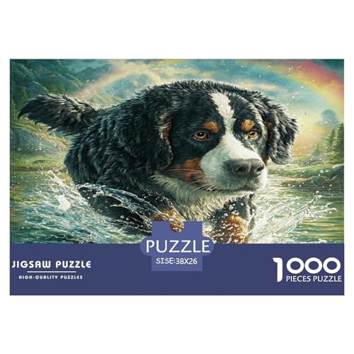 Haustierhund Puzzles 1000 Teile Schwer Puzzle Spielzeug Lernspiel Impossible Herausforderungsspielzeug Für Erwachsene Und Kinder Ab 14 Jahren 38x26cm/1000pcs von WKASLDNS