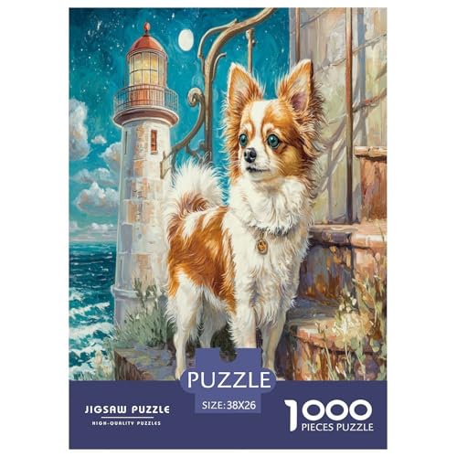 Haustierhund Puzzles 1000 Teile Schwer Puzzle Spielzeug Lernspiel Impossible Herausforderungsspielzeug Für Erwachsene Und Kinder Ab 14 Jahren 38x26cm/1000pcs von WKASLDNS