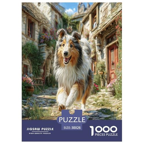 Haustierhund Puzzles 1000 Teile Schwer Puzzle Spielzeug Lernspiel Impossible Herausforderungsspielzeug Für Erwachsene Und Kinder Ab 14 Jahren 38x26cm/1000pcs von WKASLDNS