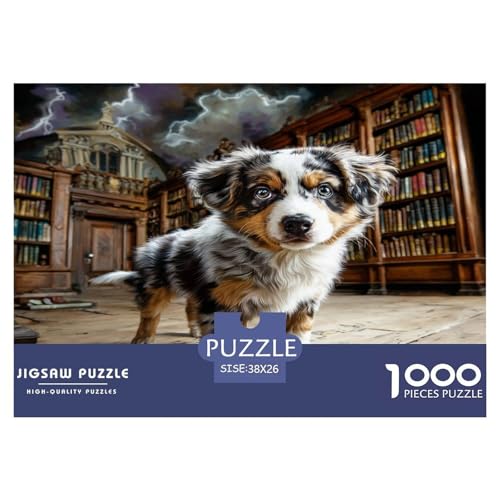 Haustierhund Puzzles 1000 Teile Schwer Puzzle Spielzeug Lernspiel Impossible Herausforderungsspielzeug Für Erwachsene Und Kinder Ab 14 Jahren 38x26cm/1000pcs von WKASLDNS