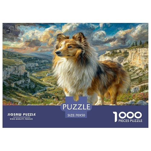 Haustierhund Puzzles 1000 Teile Schwer Puzzle Spielzeug Lernspiel Impossible Herausforderungsspielzeug Für Erwachsene Und Kinder Ab 14 Jahren 70x50cm/1000pcs von WKASLDNS