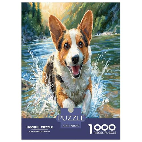 Haustierhund Puzzles 1000 Teile Schwer Puzzle Spielzeug Pädagogisches Spiel Impossible Herausforderungsspielzeug Für Erwachsene Und Kinder Ab 12 Jahren 70x50cm/1000pcs von WKASLDNS