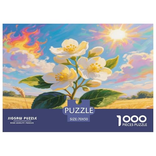 Jasmin Puzzles 1000 Teile Schwer Puzzle Spielzeug Lernspiel Impossible Herausforderung Spielzeug Für Erwachsene Und Kinder Ab 14 Jahren 70x50cm/1000pcs von WKASLDNS