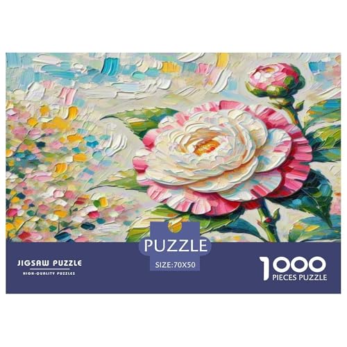 Kamellien Puzzles 1000 Teile Schwer Puzzle Spielzeug Lernspiel Impossible Herausforderung Spielzeug Für Erwachsene Und Kinder Ab 12 Jahren 70x50cm/1000pcs von WKASLDNS