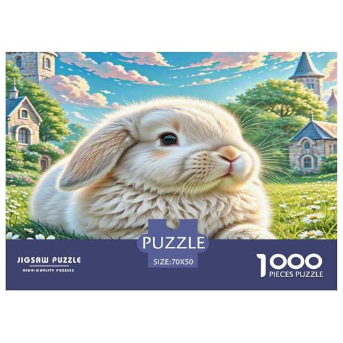 Lop-Eared Kaninchen Puzzle 1000 Teile Schwer Puzzle Spielzeug Lernspiel Impossible Herausforderung Spielzeug Für Erwachsene Und Kinder in Bewährter 70x50cm/1000pcs Lop-Eared Kaninchen Puzzle 1000 Teile Schwer Puzzle Spielzeug Lernspiel Impossible Herausforderung Spielzeug Für Erwachsene Und Kinder in Bewährter 70x50cm/1000pcs von WKASLDNS
