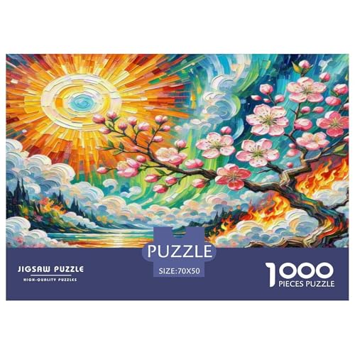 Pfirsichblüte Puzzles 1000 Teile Schwer Puzzle Spielzeug Pädagogisches Spiel Impossible Herausforderungsspielzeug Für Erwachsene Und Kinder in Bewährter 70x50cm/1000pcs Pfirsichblüte Puzzles 1000 Teile Schwer Puzzle Spielzeug Pädagogisches Spiel Impossible Herausforderungsspielzeug Für Erwachsene Und Kinder in Bewährter 70x50cm/1000pcs von WKASLDNS