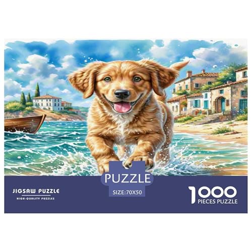 Portugiesischer WassErhund Puzzle 1000-teilige Schwer Puzzle Spielzeug Lernspiel Impossible Herausforderung Spielzeug Für Erwachsene Kinder 70x50cm/1000pcs Portugiesischer WassErhund Puzzle 1000-teilige Schwer Puzzle Spielzeug Lernspiel Impossible Herausforderung Spielzeug Für Erwachsene Kinder 70x50cm/1000pcs von WKASLDNS