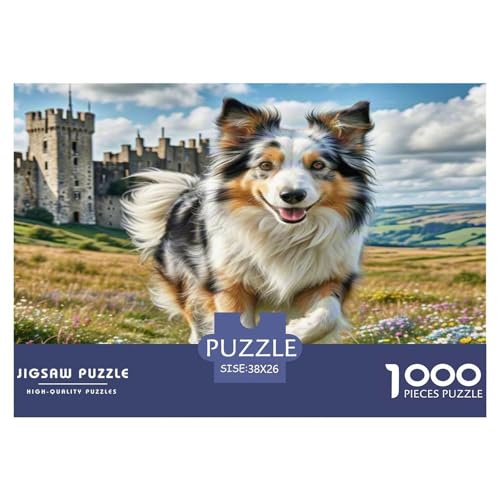 Schottischer SchäfErhund Puzzles 1000 Teile Schwer Puzzle Spielzeug Pädagogisches Spiel Impossible Herausforderung Spielzeug Für Erwachsene Kinder 38x26cm/1000pcs von WKASLDNS
