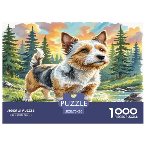 Schottischer Terrier Puzzles 1000 Teile Schwer Puzzle Spielzeug Lernspiel Impossible Herausforderungsspielzeug Für Erwachsene Und Kinder in Bewährter 70x50cm/1000pcs von WKASLDNS