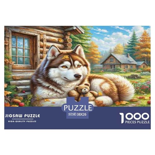 SibIrischer Husky Puzzle 1000 Teile Schwer Puzzle Spielzeug Lernspiel Impossible Herausforderungsspielzeug Für Erwachsene Und Kinder Ab 12 Jahren 38x26cm/1000pcs SibIrischer Husky Puzzle 1000 Teile Schwer Puzzle Spielzeug Lernspiel Impossible Herausforderungsspielzeug Für Erwachsene Und Kinder Ab 12 Jahren 38x26cm/1000pcs von WKASLDNS
