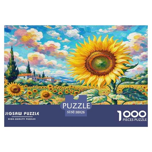 Sonnenblumen Puzzle 1000 Teile Schwer Puzzle Spielzeug Pädagogisches Spiel Impossible Herausforderungsspielzeug Für Erwachsene Und Kinder in Bewährter 38x26cm/1000pcs Sonnenblumen Puzzle 1000 Teile Schwer Puzzle Spielzeug Pädagogisches Spiel Impossible Herausforderungsspielzeug Für Erwachsene Und Kinder in Bewährter 38x26cm/1000pcs von WKASLDNS