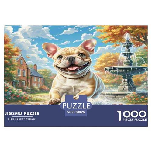 Spielzeug Bulldog Puzzle 1000 Teile Schwer Puzzle Spielzeug Pädagogisches Spiel Impossible Herausforderungsspielzeug Für Erwachsene Und Kinder in Bewährter 38x26cm/1000pcs von WKASLDNS