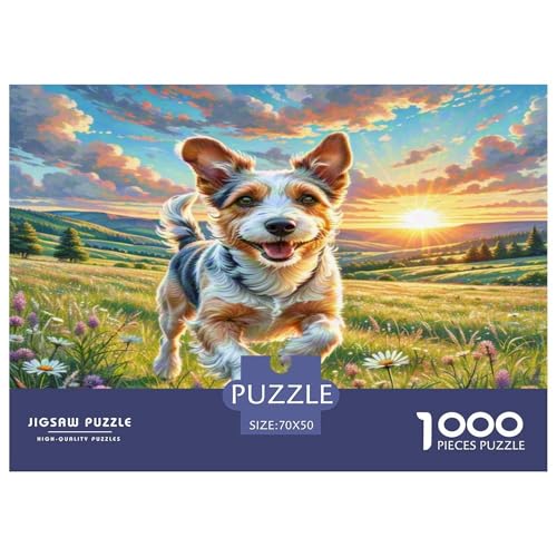 Tschechischer Terrier Puzzles 1000 Teile Schwer Puzzle Spielzeug Lernspiel Impossible Herausforderungsspielzeug Für Erwachsene Und Kinder in Bewährter 70x50cm/1000pcs von WKASLDNS