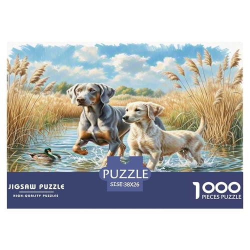 Weimaraner Puzzle 1000 Teile Schwer Puzzle Spielzeug Lernspiel Impossible Herausforderungsspielzeug Für Erwachsene Und Kinder Ab 14 Jahren 38x26cm/1000pcs Weimaraner Puzzle 1000 Teile Schwer Puzzle Spielzeug Lernspiel Impossible Herausforderungsspielzeug Für Erwachsene Und Kinder Ab 14 Jahren 38x26cm/1000pcs von WKASLDNS