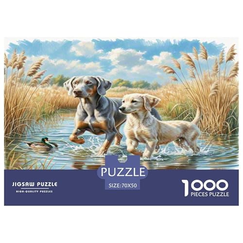 Weimaraner Puzzles 1000 Teile Schwer Puzzle Spielzeug Pädagogisches Spiel Impossible Herausforderungsspielzeug Für Erwachsene Und Kinder in Bewährter 70x50cm/1000pcs Weimaraner Puzzles 1000 Teile Schwer Puzzle Spielzeug Pädagogisches Spiel Impossible Herausforderungsspielzeug Für Erwachsene Und Kinder in Bewährter 70x50cm/1000pcs von WKASLDNS