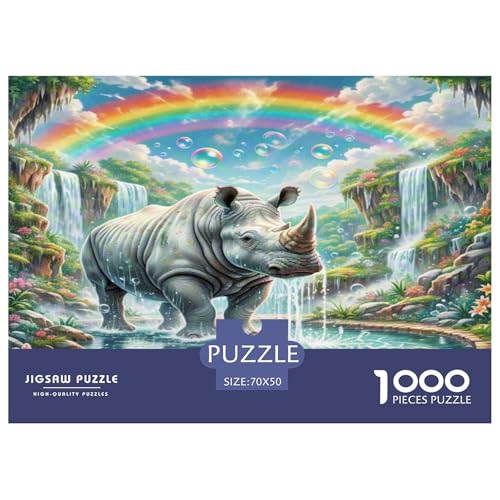 Weiße Nashörner Puzzle 1000-teilige Schwer Puzzle Spielzeug Lernspiel Impossible Herausforderung Spielzeug Für Erwachsene Kinder 70x50cm/1000pcs Weiße Nashörner Puzzle 1000-teilige Schwer Puzzle Spielzeug Lernspiel Impossible Herausforderung Spielzeug Für Erwachsene Kinder 70x50cm/1000pcs von WKASLDNS