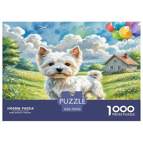 West Highland Weißer Terrier Puzzle 1000-teilige Schwer Puzzle Spielzeug Lernspiel Impossible Herausforderungsspielzeug Für Erwachsene Und Kinder Ab 12 Jahren 70x50cm/1000pcs West Highland Weißer Terrier Puzzle 1000-teilige Schwer Puzzle Spielzeug Lernspiel Impossible Herausforderungsspielzeug Für Erwachsene Und Kinder Ab 12 Jahren 70x50cm/1000pcs von WKASLDNS
