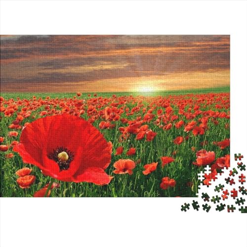 1000 Teile Kunstblumen-Puzzle, kreative rechteckige Puzzles für Erwachsene und Kinder, große Puzzles für Familien-Lernspiel 1000 Teile (75 x 50 cm) von WKMoney