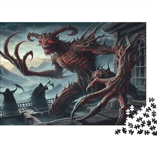 1000 Teile Puzzle für Erwachsene, Dark Ascendance Puzzle, kreatives rechteckiges Holzpuzzle, Geschenk für Freunde und Familie, 1000 Teile (75 x 50 cm) von WKMoney