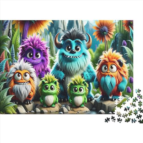 Cub Monsters 1000-teiliges Puzzle für Erwachsene, kreatives rechteckiges Puzzle, Holzpuzzle, Puzzle-Geschenk für Freunde und Familie, 1000 Stück (75 x 50 cm) von WKMoney