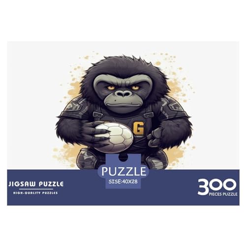 DJ Gorilla 300-teiliges Puzzle für Erwachsene – Puzzles für Teenager – Geschenke – Holzpuzzles – Entspannungspuzzlespiele – Denksport-Puzzle 300 Teile (40 x 28 cm) von WKMoney