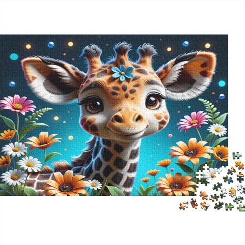Puzzle für Kinder, Giraffenjunges, 1000 Teile, Puzzle für Erwachsene, Holzpuzzle für Erwachsene und Kinder, Stressabbau, 1000 Teile (75 x 50 cm) von WKMoney