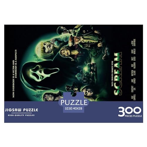 Puzzle mit Filmschrei-Kunstposter für Erwachsene, 300 klassisches Puzzle, entspannendes Holzpuzzlespiel, Denksportaufgabe, 300 Teile (40 x 28 cm) von WKMoney