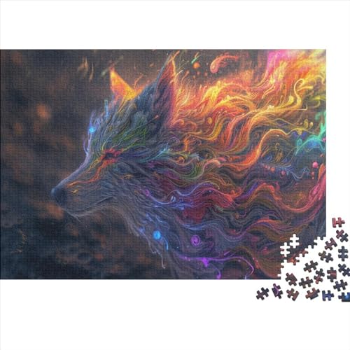 Puzzles 1000 Teile für Erwachsene | Bunte Wolf-Rätsel | 1000 Teile Puzzle Lernspiele Heimdekoration Puzzle 1000 Teile (75x50cm) von WKMoney