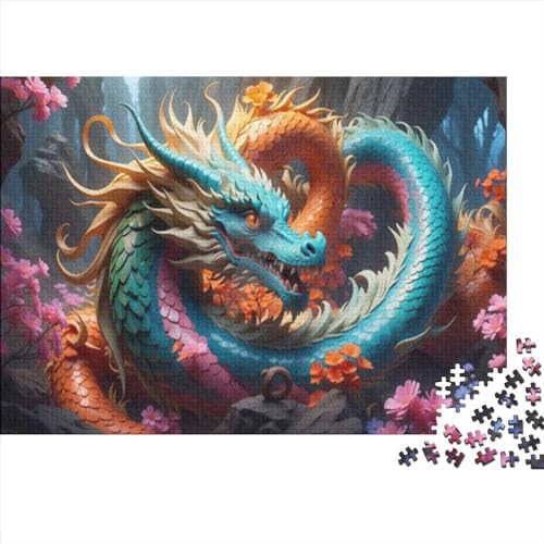 Puzzles 1000 Teile für Erwachsene | Chinesische Drachenrätsel | 1000 Teile Puzzle Lernspiele Heimdekoration Puzzle 1000 Teile (75x50cm) von WKMoney