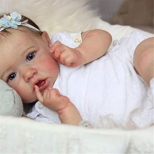 WKYUWS Reborn Baby Vollsilikon Lebensechtes Mädchen 49 cm Real Baby Doll Realistische Neugeborene Baby Puppe mit Zubehör Geschenk für Erwachsene WKYUWS Reborn Baby Vollsilikon Lebensechtes Mädchen 49 cm Real Baby Doll Realistische Neugeborene Baby Puppe mit Zubehör Geschenk für Erwachsene von WKYUWS