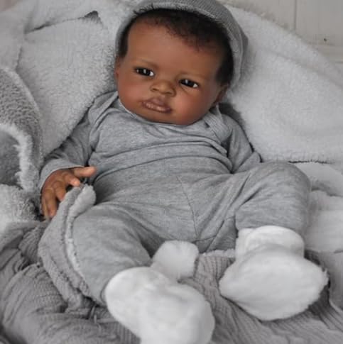WKYUWS Reborn Dolls Boys 19 Inch Reborn Baby Eyes Open Realistic Baby Doll Newborn Real Doll von WKYUWS
