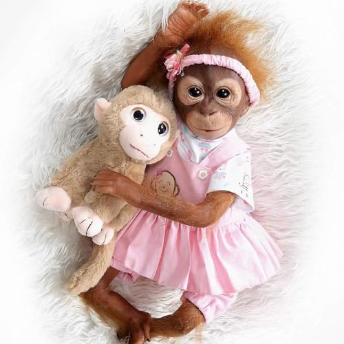 WKYUWS Reborn Puppen Mädchen 18 Zoll 45cm Weiches Silikon Vinyl Echte Berührung Ganzkörper Realistisch Magnetisches Spielzeug Reborn Dolls von WKYUWS