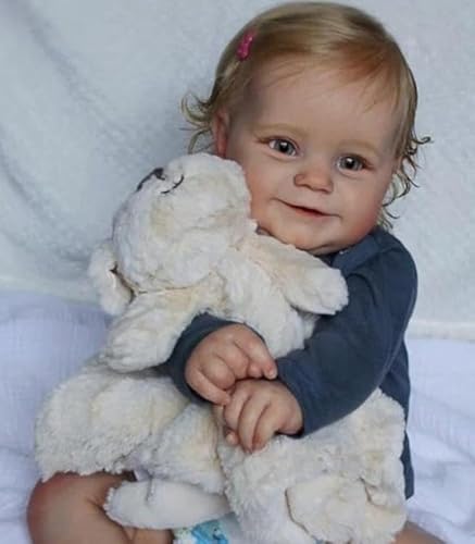 WKYUWS Reborn Puppon Vollsilikon lebensecht 50cm Reborn Baby Mädchen, Babypuppen wie echte Silikon Baby Puppe, Reborn Puppen, lebensecht mit Zubehör von WKYUWS