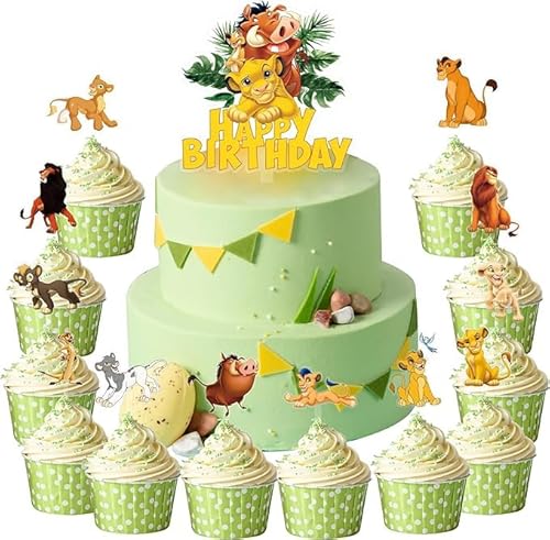 König Der Löwen Tortendeko, Simba Kuchen Deko, 13PCS König Der Löwen Cake Topper, Tortendeko König Der Löwen, Lion King Cupcake Toppers, Happy Birthday Tortendeko, Tortendeko Geburtstag von WKxinxuan