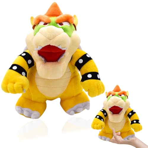 WKxinxuan Bowser Kuscheltier Mario Plüschtier, 25cm Bowser Anime Kawaii Plush Figuren Merch, Stofftier Plüsch für Kinder Spielzeug Geburtstag Weihnachten Geschenk Plushies von WKxinxuan