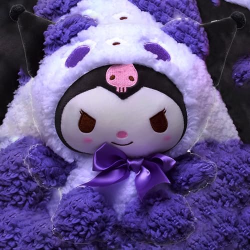 WKxinxuan Kuromi Plush, Sanrio Kuscheltier, 22 cm My Melody Plush Cinnamoroll Plüsch Kuromi Plüschtier Stofftiere Plüschpuppen für Kinder und Mädchen Weihnachten Geburtstagsgeschenk von WKxinxuan