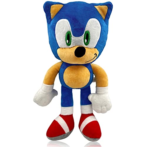 WKxinxuan Sonic Kuscheltier, Sonic Plüsch 30 cm, Blau Stofftier Puppe Sonic Plüschtier Spielzeug für Kinder Jungen und Mädchen Weihnachten Geburtstag Geschenke von WKxinxuan