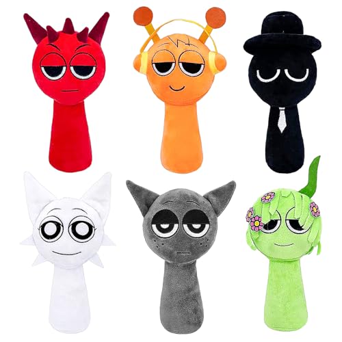 WKxinxuan Sprunki Kuscheltier, 25cm Sprunki Plushies, Sprunki Game Plush Toys, Sprunki Puppen FüR Kinder, Sprunki PlüSchtier Geschenke FüR Fans von WKxinxuan