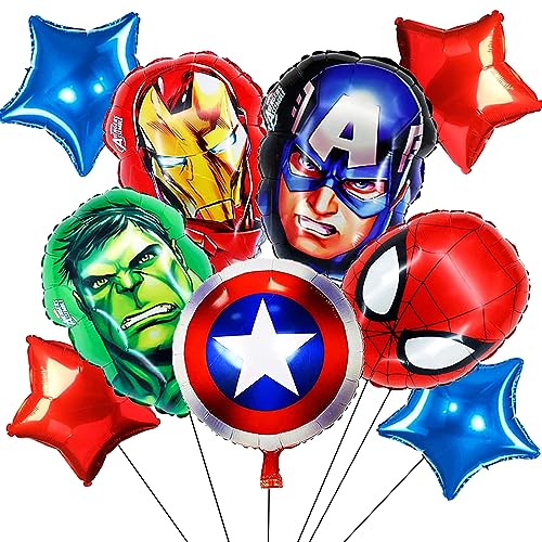 Superhelden Luftballons Geburtstagdeko, WKxinxuan Superhelden Geburtstag Deko, 9 Stück Cartoon Party Ballon Deko Set, Luftballons Geburtstag, Birthday Decorations Superhelden Luftballons Geburtstagdeko, WKxinxuan Superhelden Geburtstag Deko, 9 Stück Cartoon Party Ballon Deko Set, Luftballons Geburtstag, Birthday Decorations von WKxinxuan