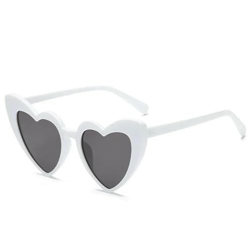 Partybrille 10 stücke Bachelorette Party Sonnenbrille Hochzeit Braut Dusche Decor Liefert Braut Zu Werden Brautjungfer Geschenk Herzförmige Gläser FüR Junggesellinnenabschiede(White-10PCS) von WLIHDB